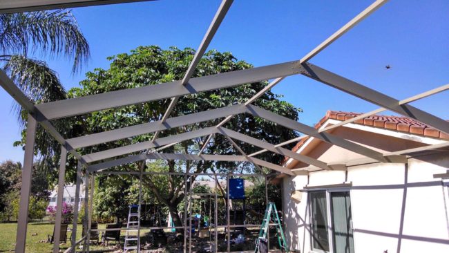 Screen Enclosure in Boca Raton finished