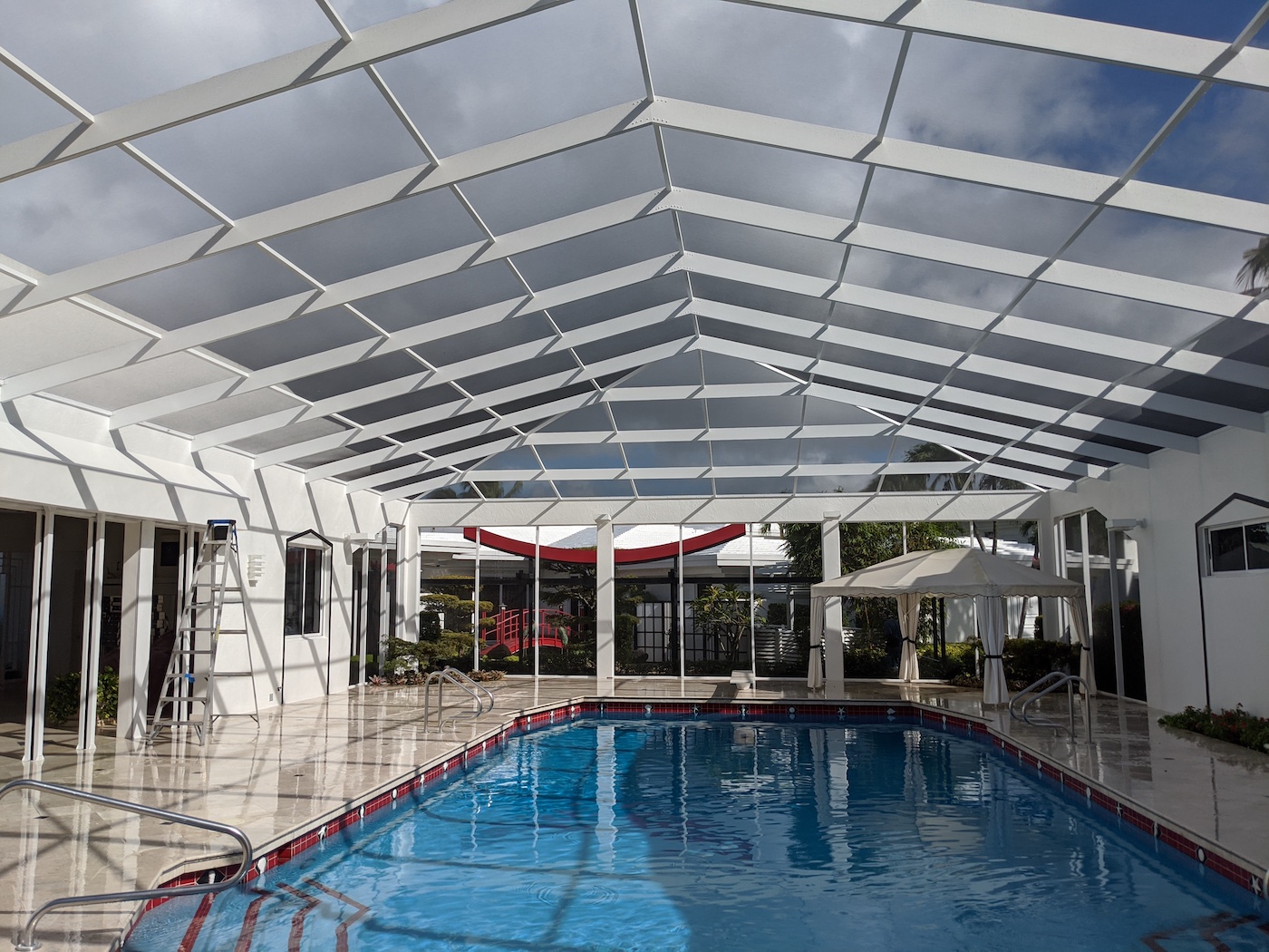 Painted pool enclosure Boca